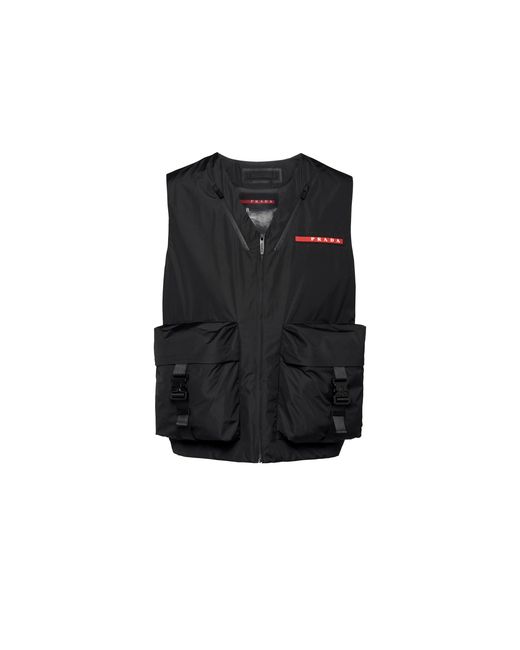 Prada Black Light Technical Fabric Vest for men