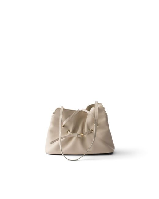 Prada White Dada Small Nappa Leather Bag