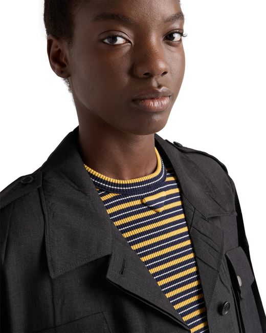 Prada Black Garment-Dyed Kid Mohair Jacket