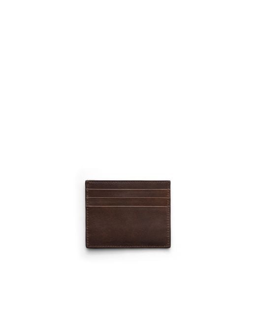 Prada Brown Leather Card Holder, Cocoa for men