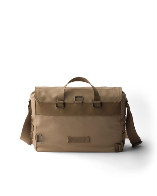 Prada Brown Canvas Shoulder Bag for men