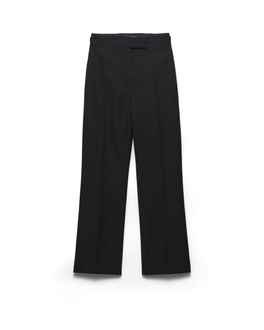 Prada Black Compact Gabardine Pants