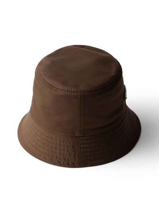 Prada Brown Re-Nylon Bucket Hat, Sienna for men