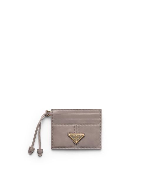 Prada White Leather Card Holder