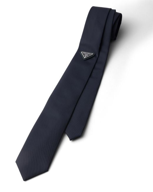 Prada Blue Re-Nylon Tie for men