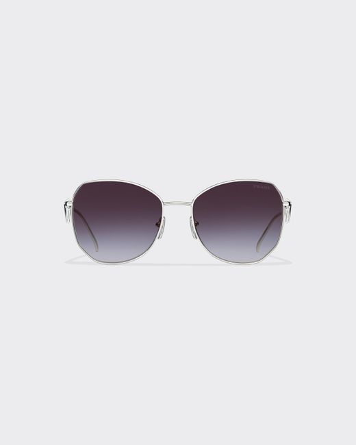 Prada Purple Sunglasses With Triangle Logo