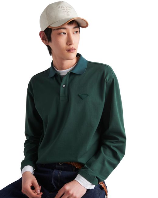 Prada White Linen Trucker Hat for men