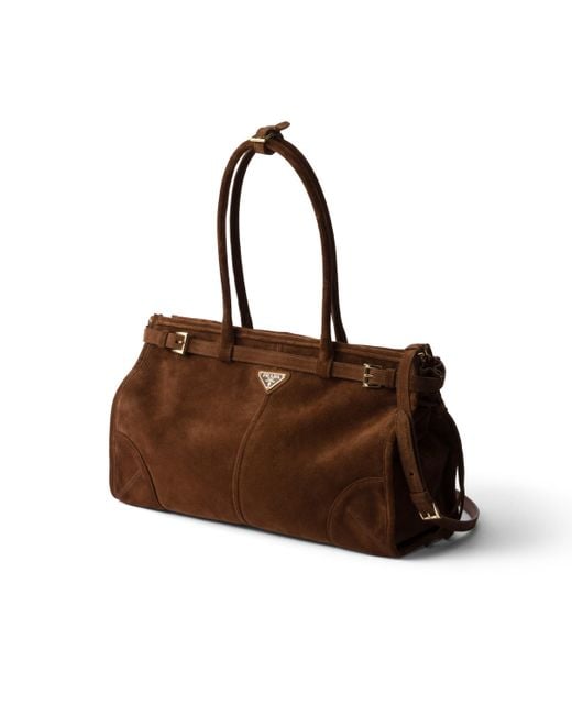 Borsa A Mano Bonnie Large di Prada in Brown