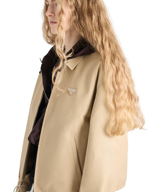 Prada Natural Nappa Leather Blouson Jacket
