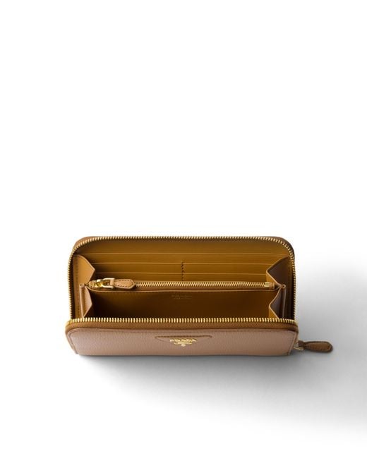 Prada Natural Large Leather Wallet