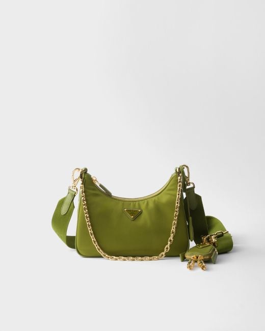 Sac Re-Edition 2005 En Re-Nylon Et Cuir Saffiano Prada en coloris Green