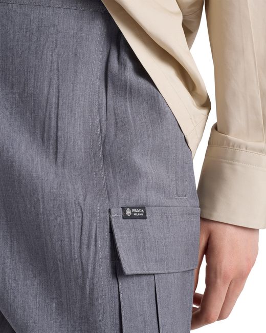 Prada Gray Light Mohair Shorts
