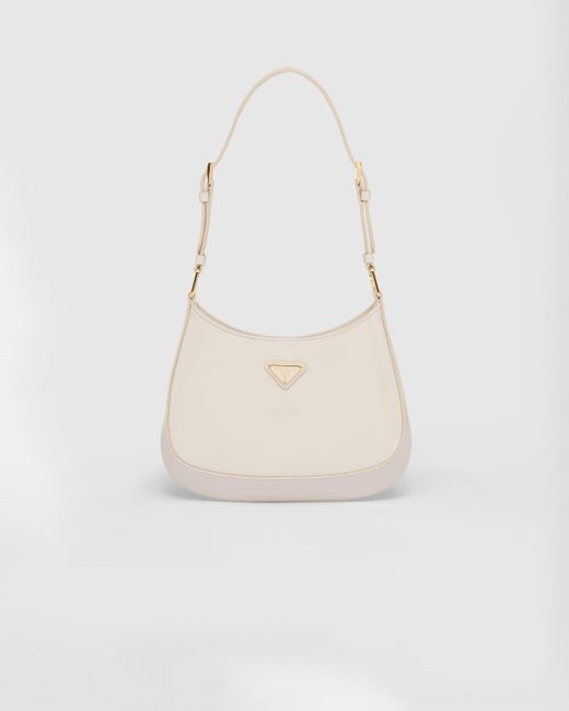 Prada White Cleo Patent Leather Bag