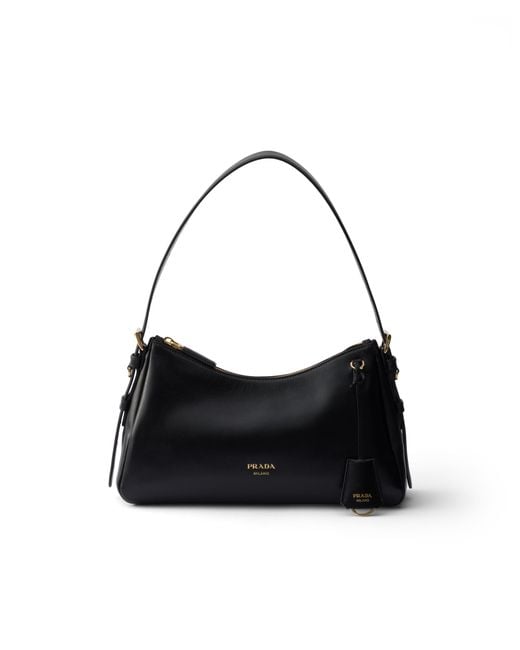 Prada Black Aimée Medium Leather Shoulder Bag