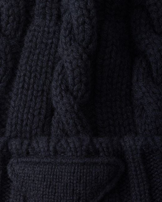 Prada Blue Cashmere Beanie for men