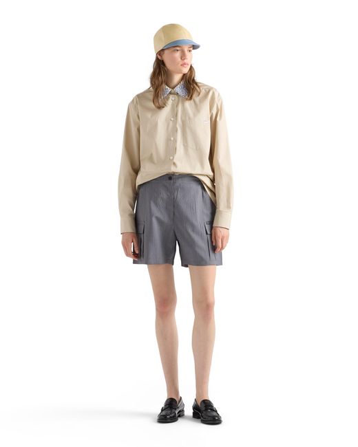 Prada Gray Light Mohair Shorts