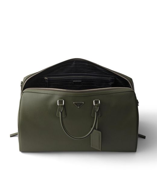 Prada Black Saffiano Leather Travel Bag, Loden