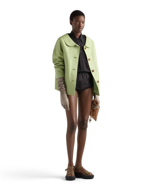 Prada Green Nappa Leather Jacket