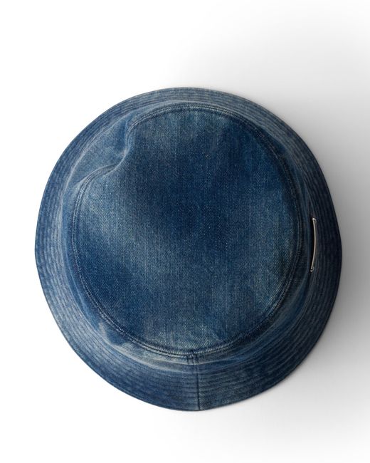 Prada Blue Denim Bucket Hat for men