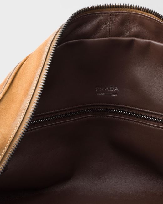 Borsa Da Viaggio di Prada in Brown