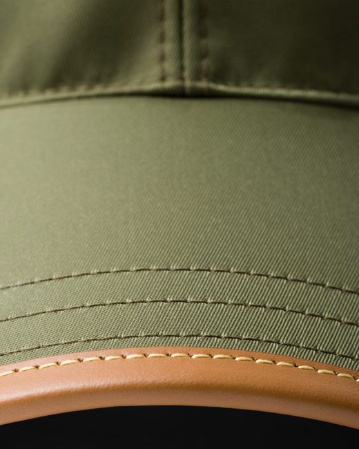 Prada Green Re-Nylon And Leather Baseball Cap for men