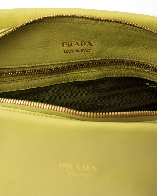Prada Yellow Ouvert Large Leather Tote Bag