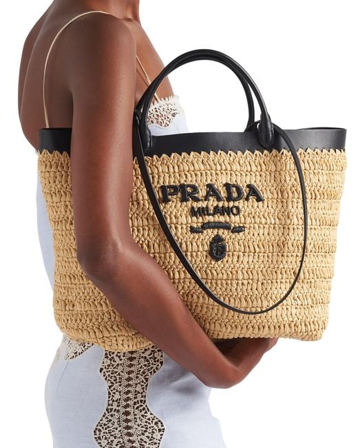 Borsa Shopping Medium di Prada in Metallic
