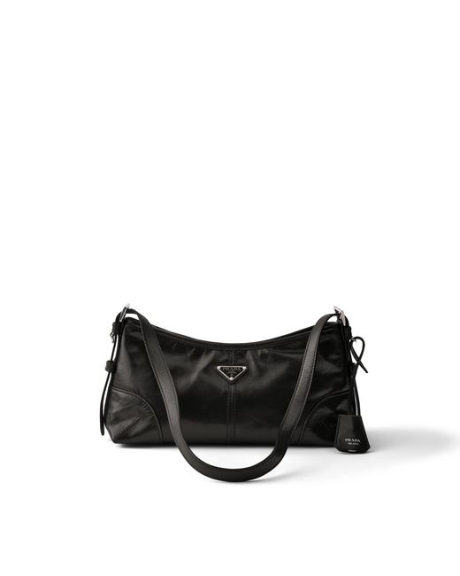 Prada Black Aimèe Medium Leather Shoulder Bag