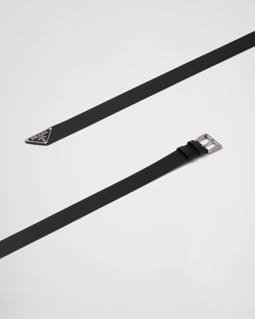 Prada Black Leather Belt for men