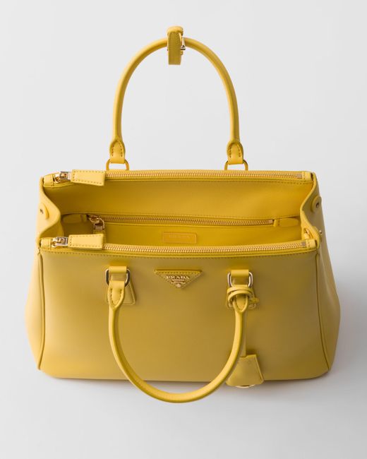 Prada Yellow Large Galleria Leather Bag