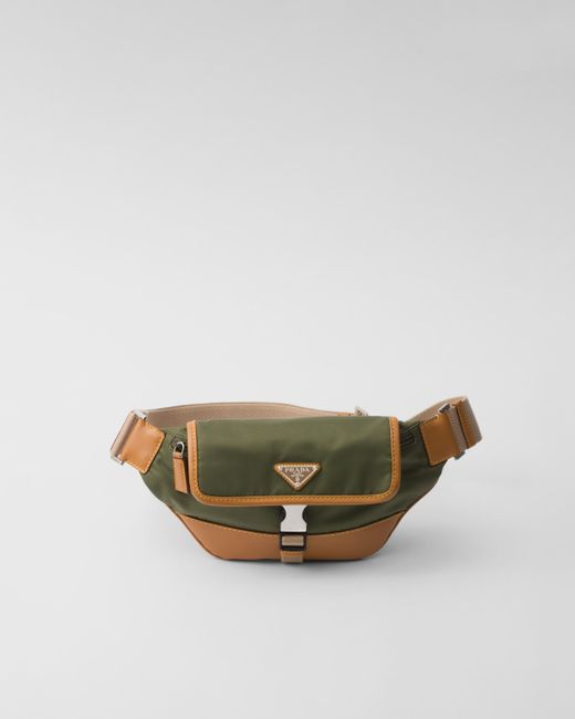 Prada Multicolor Re-Nylon And Leather Shoulder Bag for men