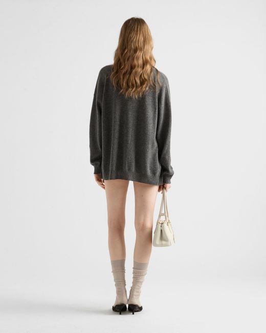Prada Gray Cashmere Cardigan