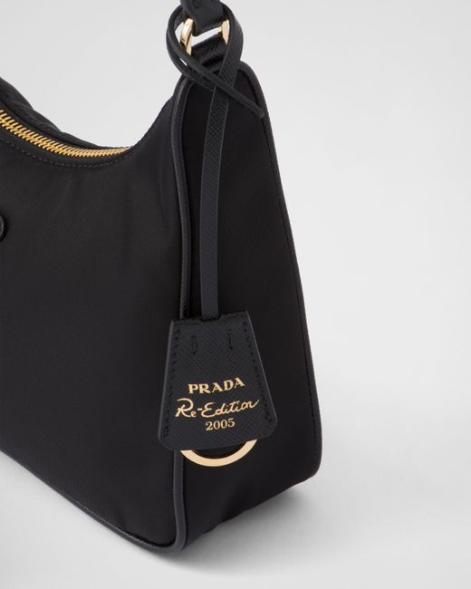 Prada Black Re-edition 2005 Re-nylon And Saffiano Mini Bag