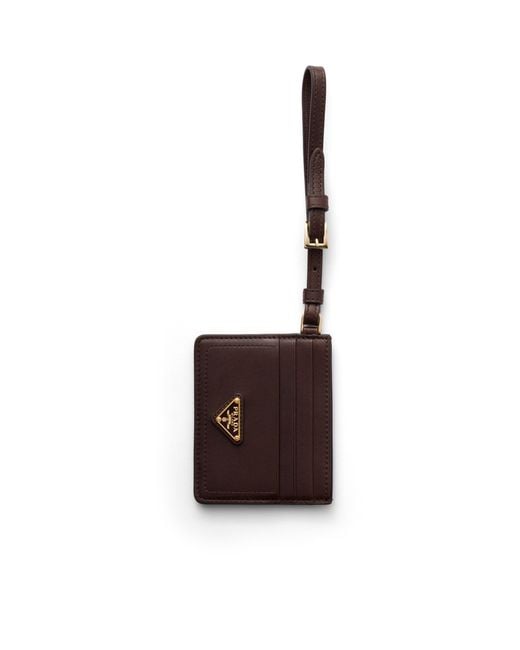 Prada White Nappa Leather Card Holder