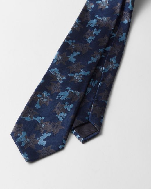 Prada Krawatte Aus Seide in Blue für Herren