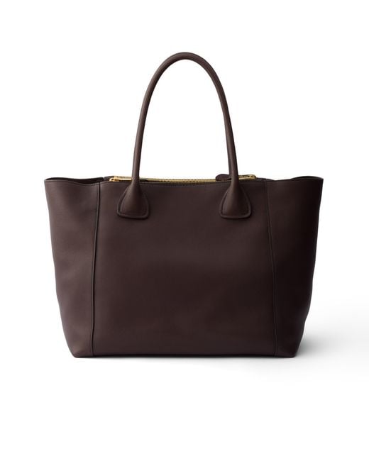 Prada Brown Large Leather Tote Bag