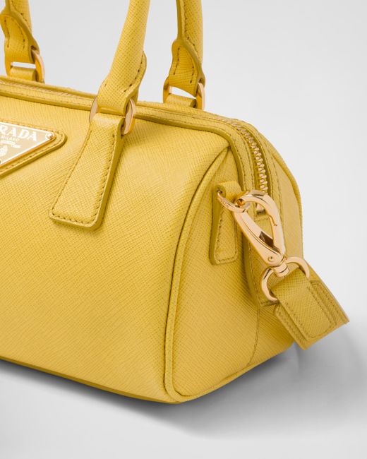 Prada Metallic Saffiano Leather Top-handle Bag