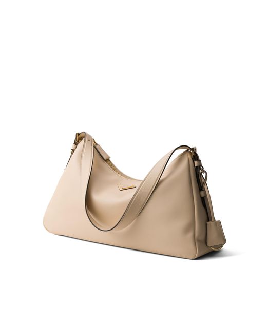 Borsa A Spalla Aimée Large di Prada in Natural