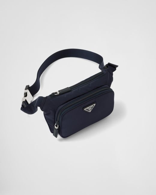 Prada Blue Re-Nylon And Saffiano Leather Shoulder Bag for men