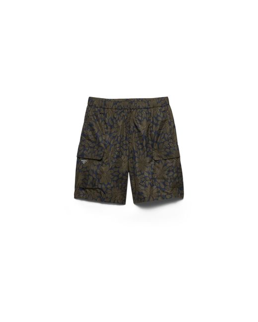 Prada Multicolor Printed Re-Nylon Swim Trunks for men