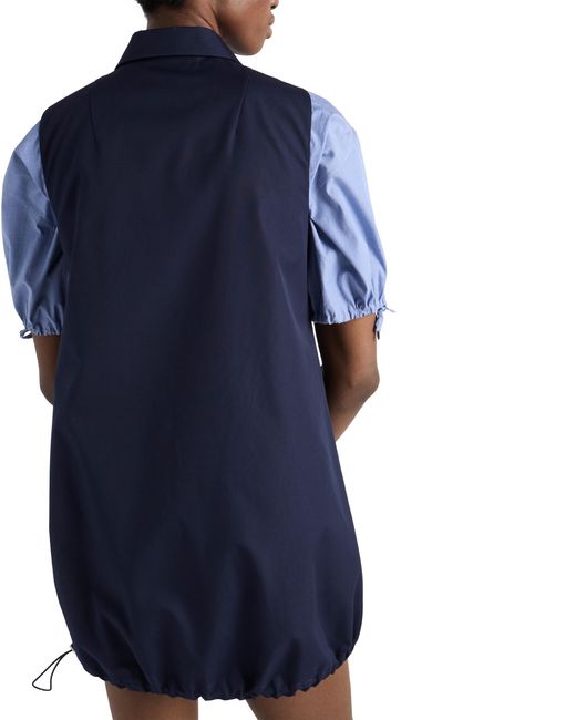 Prada Blue Poplin Mini-Dress