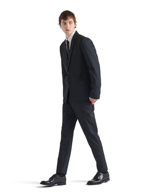 Prada Blue Single-breasted Techno Stretch Suit for men
