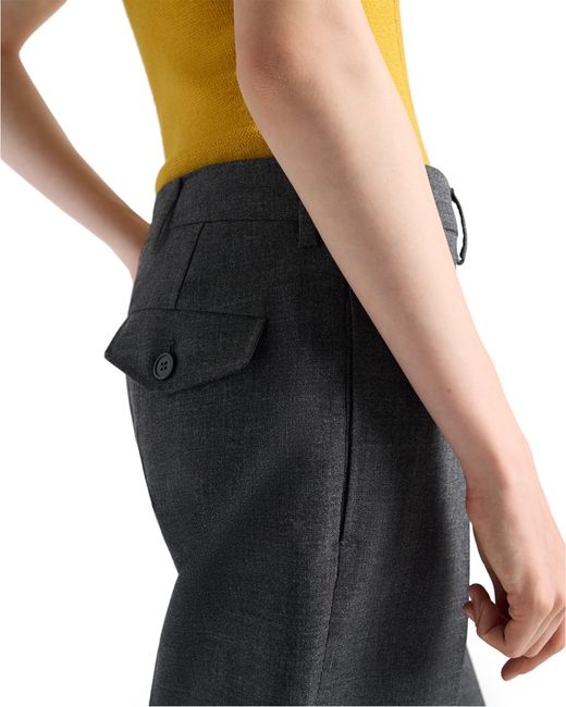 Prada Gray Rush Stitch Pants