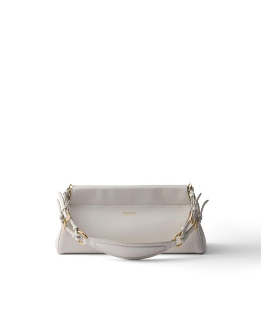Borsa Enchaîné Medium di Prada in White