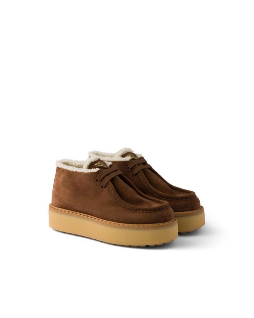 Prada Brown Suede Chukka Boots