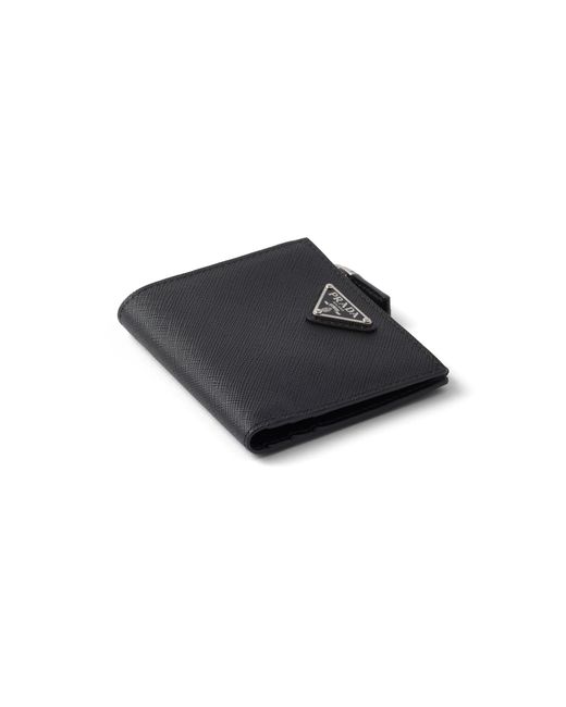 Prada White Small Saffiano Leather Wallet for men