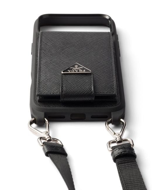 Coque D'Iphone 17 Pro Max En Cuir Saffiano Prada pour homme en coloris Black