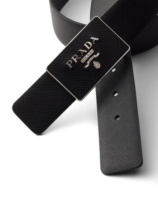 Prada Black Metal Belt Buckle for men