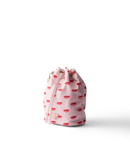 Prada Pink Printed Re-Nylon Pouch