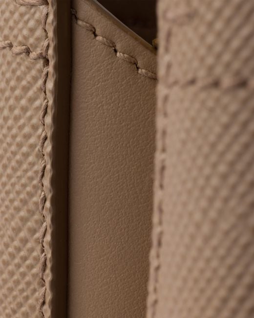 Prada White Panier Mini Saffiano Leather Bag